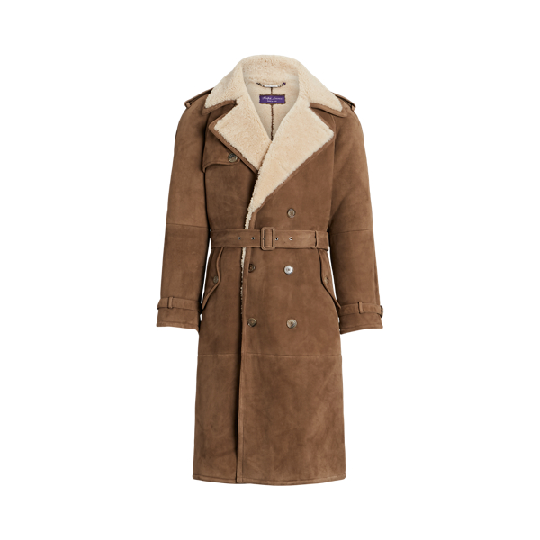 Shearling Trench Coat for Men Ralph Lauren KG
