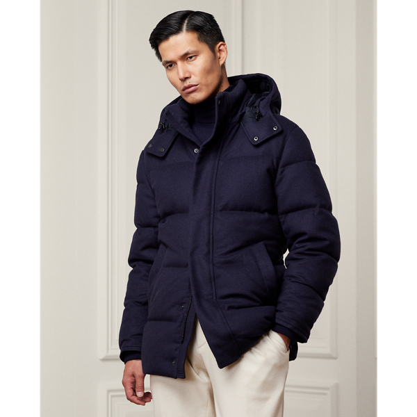 Wool-Blend Down Jacket Purple Label 1