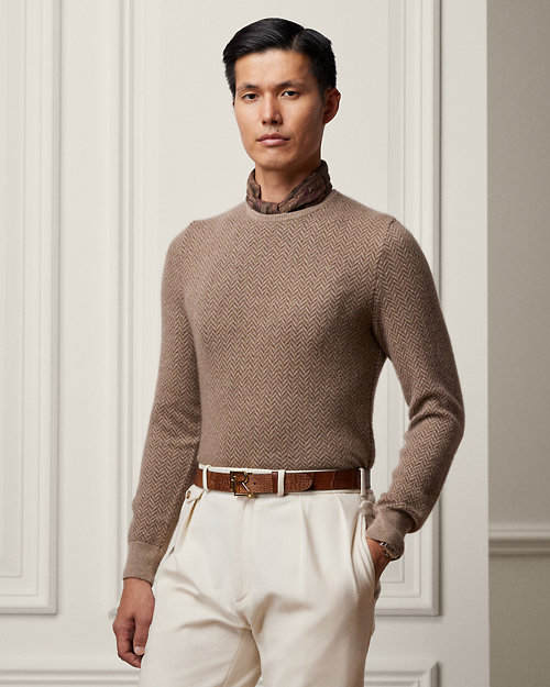 Herringbone Cashmere Sweater