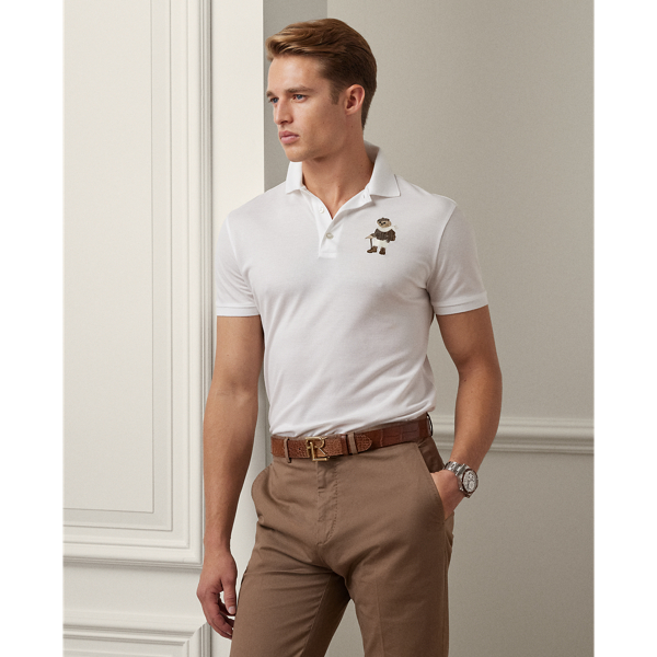 Custom-Slim-Fit Poloshirt mit Polo Bear