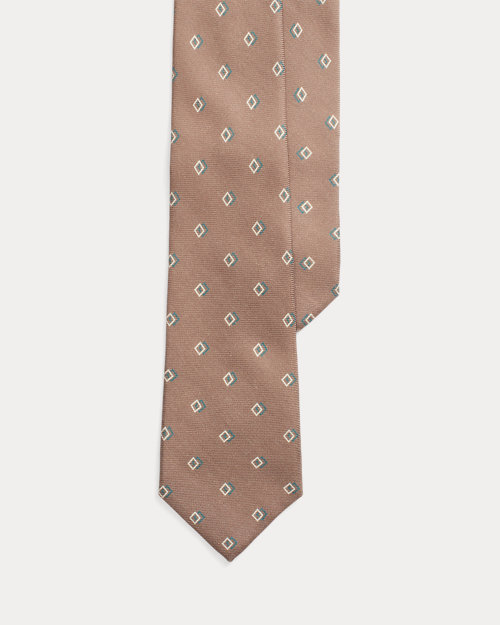 Diamond-Print Cashmere-Silk Tie