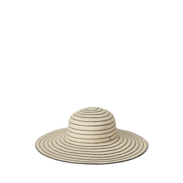 Sombrero de paja con rayas