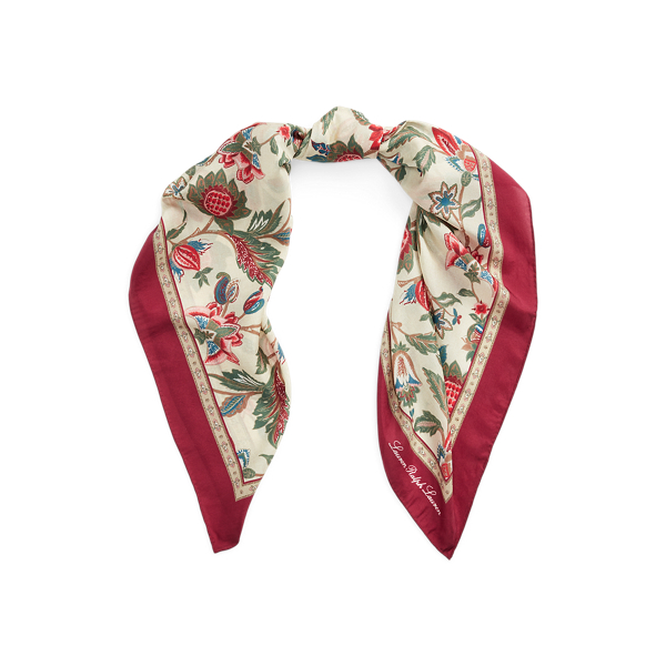 PRINTED SILK TWILL SQUARE SCARF MEET ME IN MALLORCA main image 1