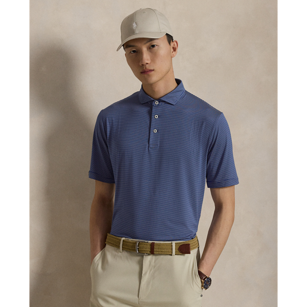 Classic Fit Striped Stretch Polo Shirt