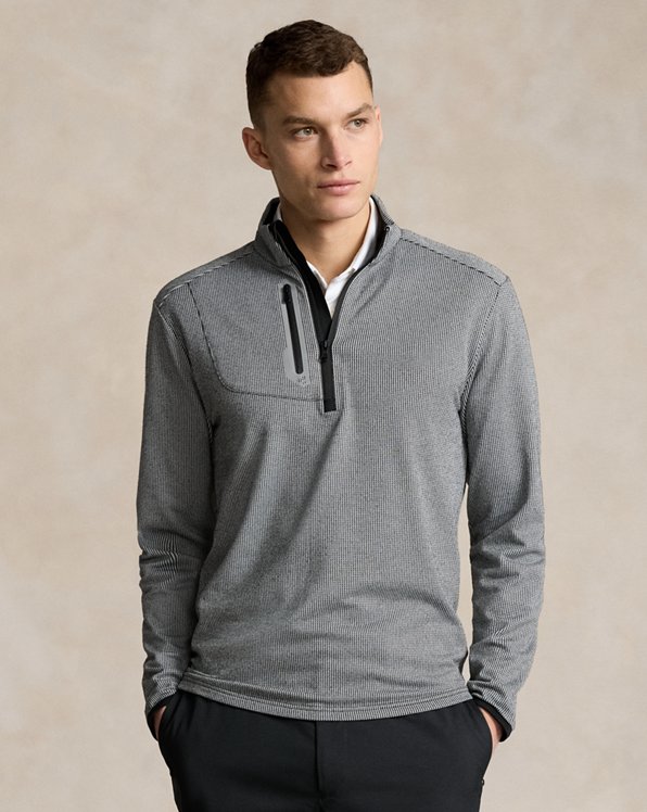 Classic-Fit Hahnentritt-Jersey-Pullover