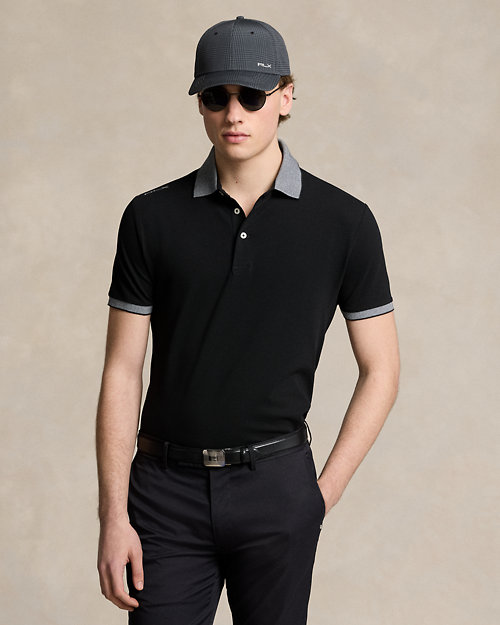 Tailored Fit Stretch Mesh Polo Shirt