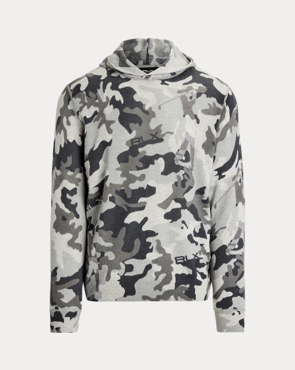 Golf-Camo Cashmere Hooded Sweater
