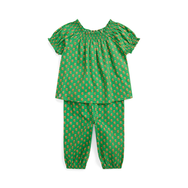 Basic School Smocked Pant Set