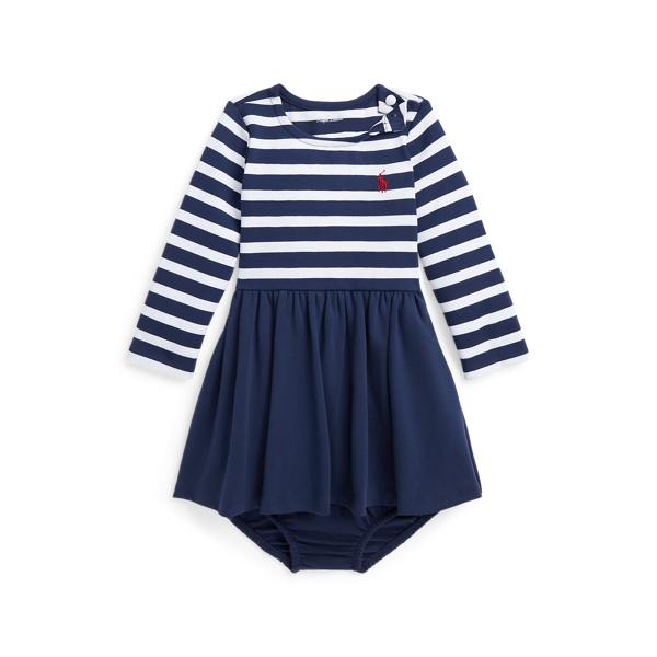 Striped Stretch Ponte Dress & Bloomer