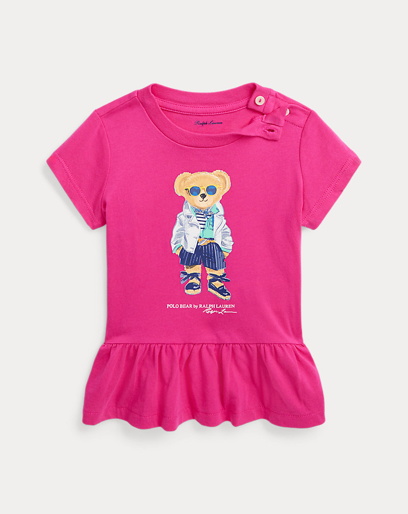 Schößchen-T-Shirt mit Polo Bear Baby-Mädchen 1
