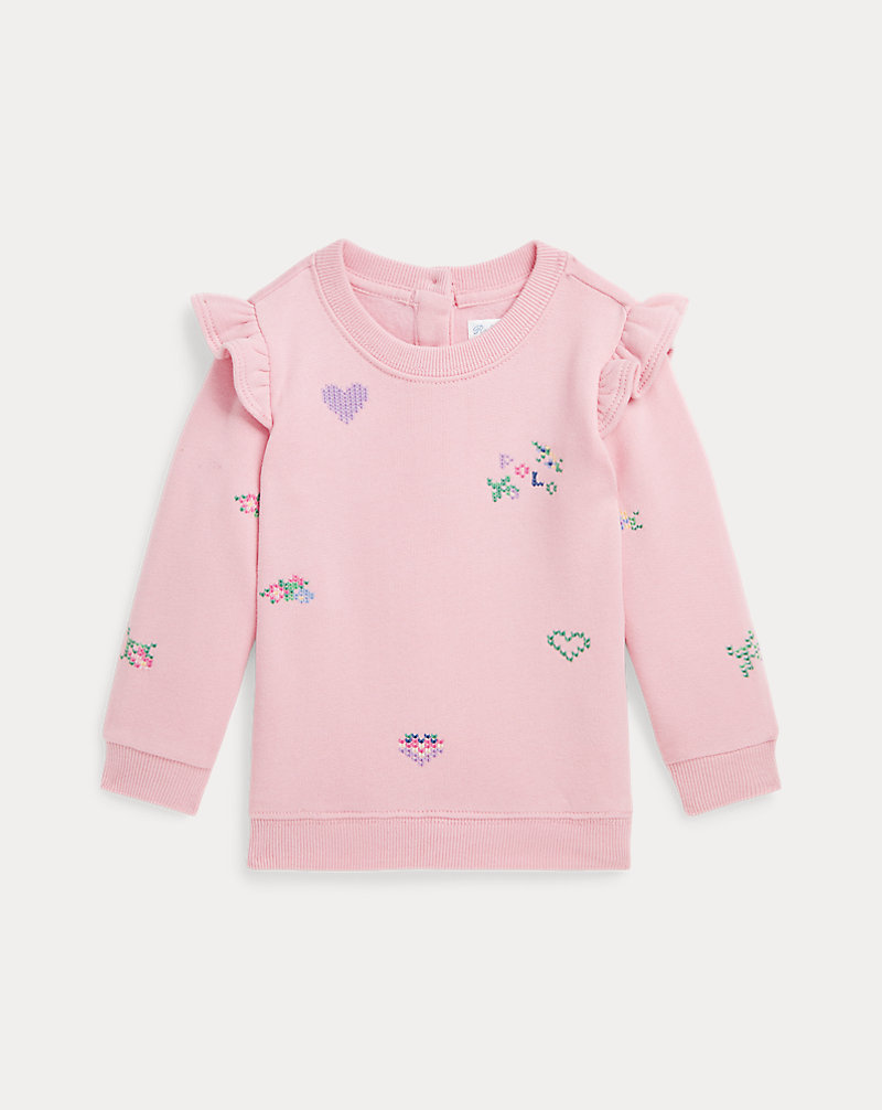 Embroidered Ruffled Fleece Sweatshirt Baby Girl 1