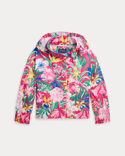 Floral Water-Resistant Peplum Jacket