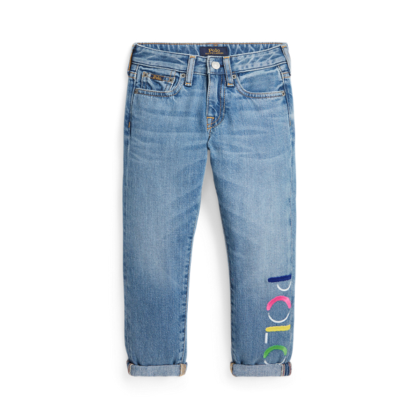 Logo Slim Fit Cotton Jean