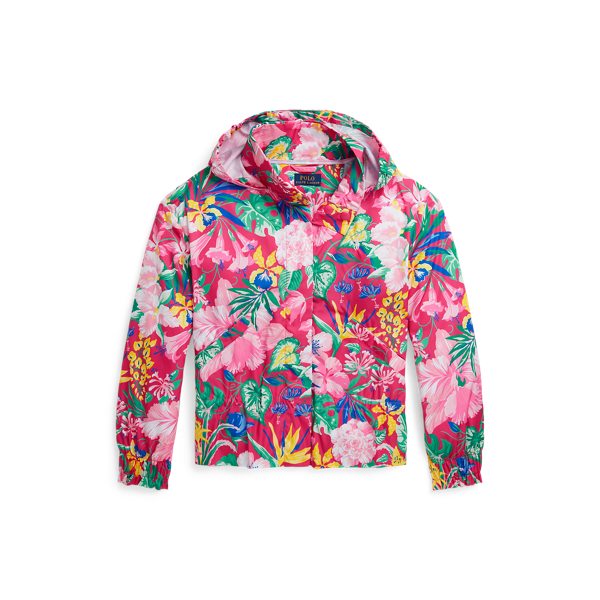 Floral Water-Resistant Peplum Jacket Girls 7-16 1