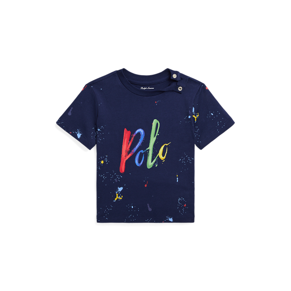 Logo Paint-Splatter-Print Cotton Tee