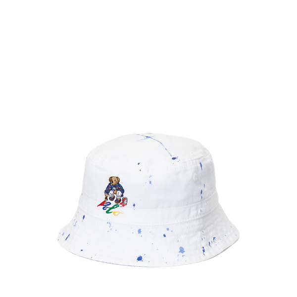 Paint-Splatter Polo Bear Bucket Hat