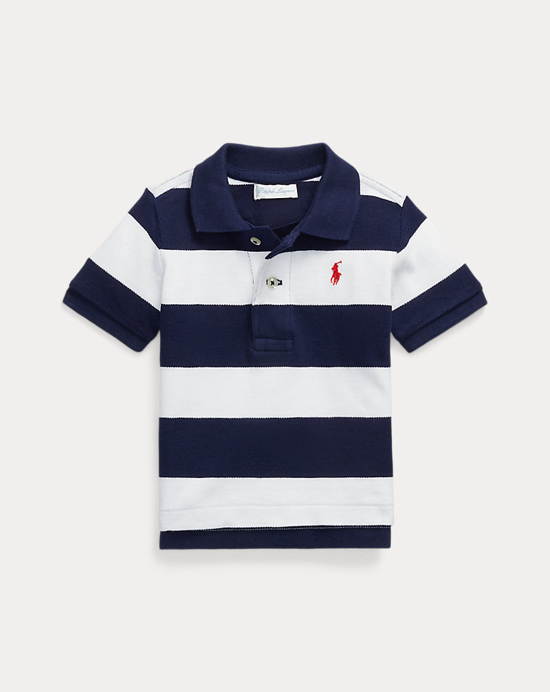 Striped Cotton Mesh Polo Shirt Baby Boy 1