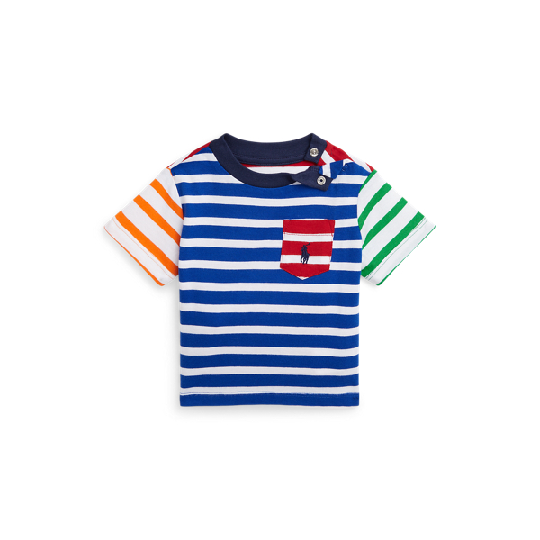 Striped Cotton Jersey Pocket T-Shirt Baby Boy 1