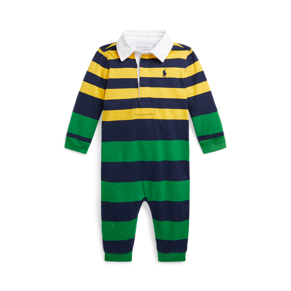 Striped Cotton Jersey Rugby Coverall