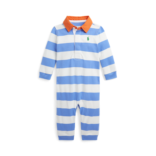 Striped Cotton Jersey Rugby Coverall