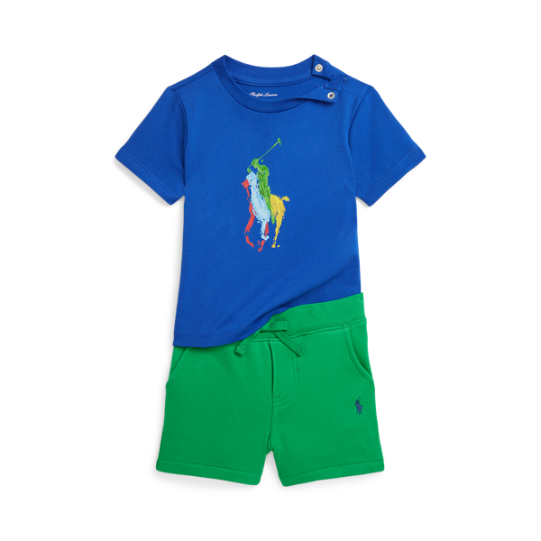 Ralph Lauren Kids Polo Pony tie-fastening trousers - Blue