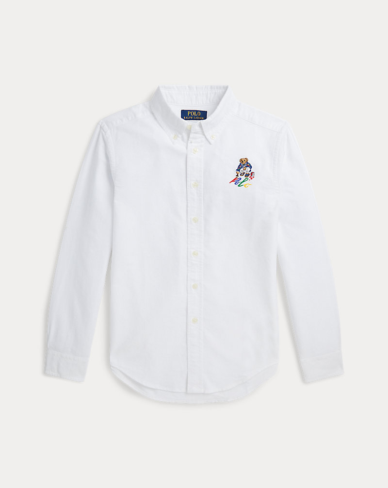 Polo Bear Cotton Oxford Shirt Boys 8-18 1