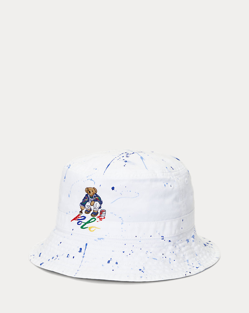 Paint-Splatter Polo Bear Bucket Hat Boys 8-18/Girls 7-16 1