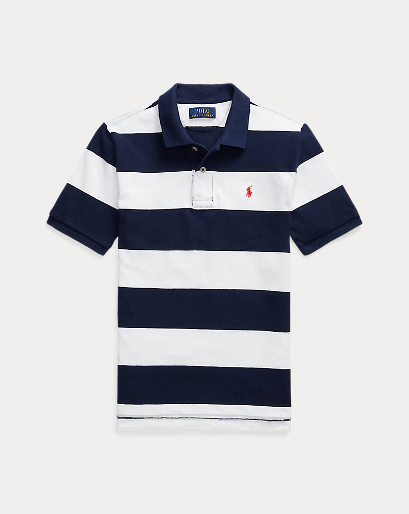 Striped Cotton Mesh Polo Shirt Boys 8-18 1