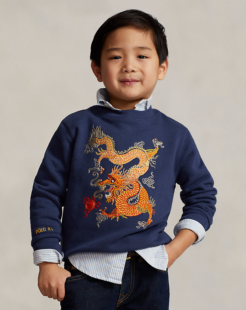 Lunar New Year Dragon Fleece Sweatshirt Boys 2-7 1