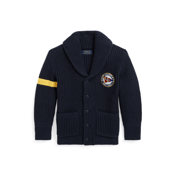 Nautical-Flag Cotton Shawl Cardigan Boys 2-7 1