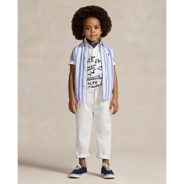 Whitman Relaxed Fit Pleated Chino Pant Boys 2-7 1