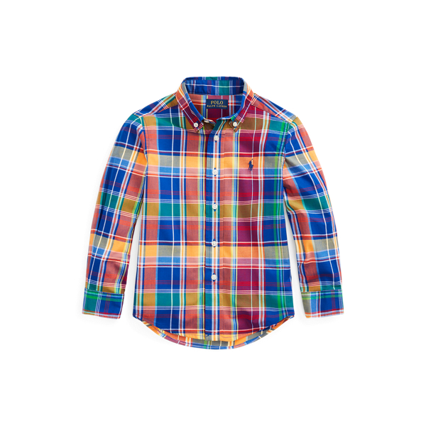 Plaid Cotton Poplin Shirt