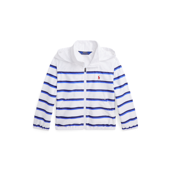 Striped Packable Water-Repellent Jacket