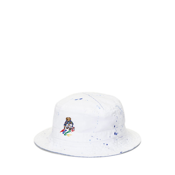 Paint-Splatter Polo Bear Bucket Hat BOYS 1.5–6 YEARS 1