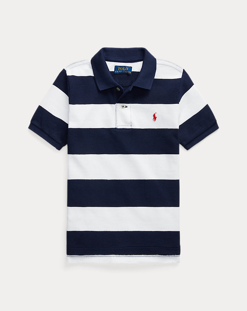 Striped Cotton Mesh Polo Shirt BOYS 1.5–6 YEARS 1