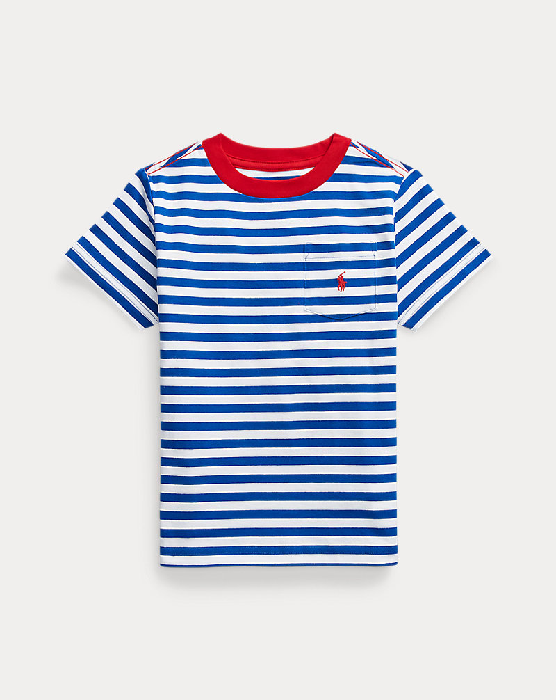 Striped Cotton Jersey Pocket T-Shirt BOYS 1.5–6 YEARS 1