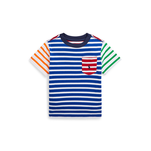 Striped Cotton Jersey Pocket Tee