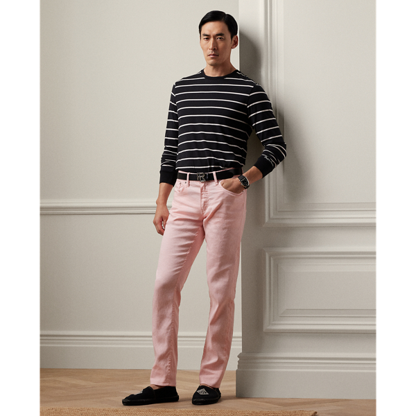 Jeans in lino e cotone stretch Slim-Fit