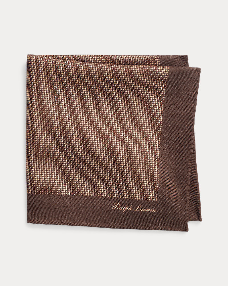 Birdseye Cashmere-Silk Pocket Square Purple Label 1