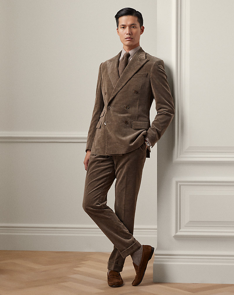 Gregory Hand-Tailored Corduroy Trouser Purple Label 1