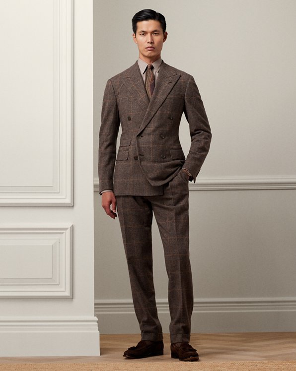 Kent Hand-Tailored Plaid Wool Suit