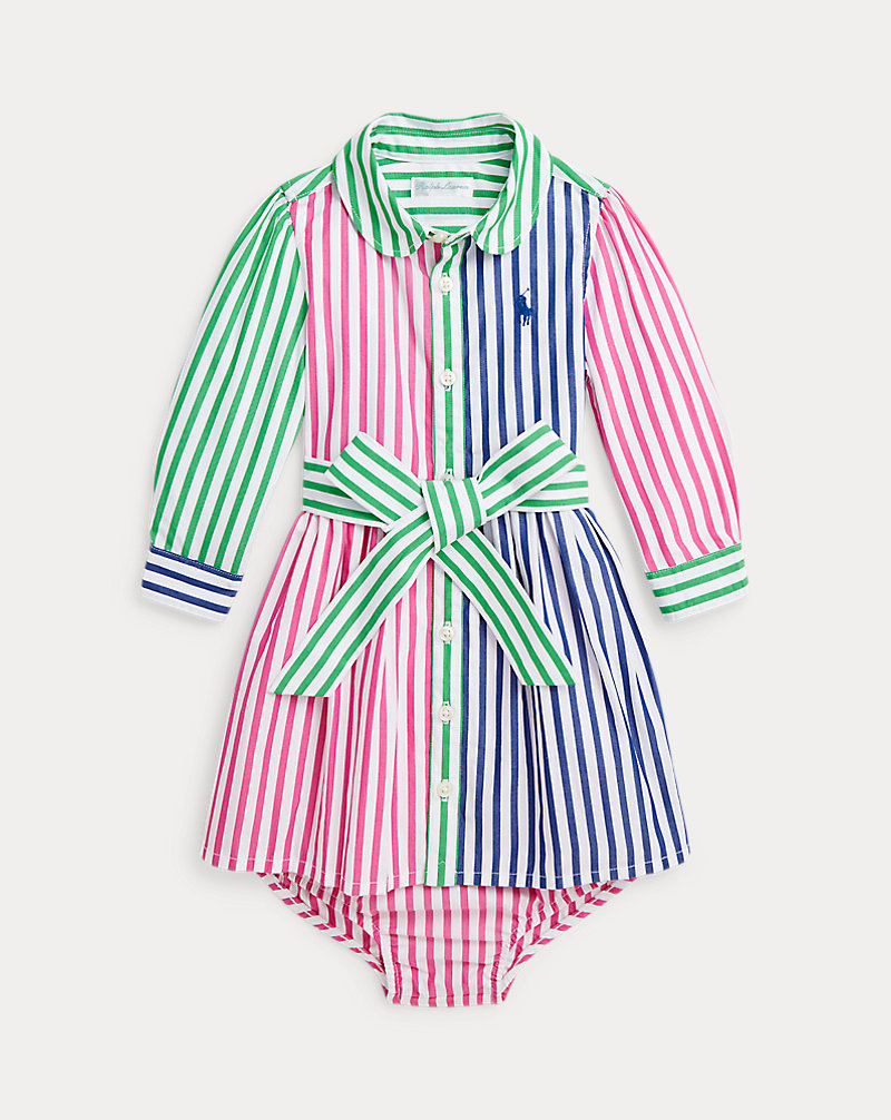 Cotton Oxford Fun Shirtdress &amp; Bloomer Baby Girl 1