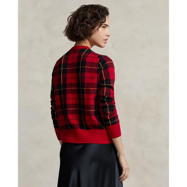 Black and red checkered cardigan store