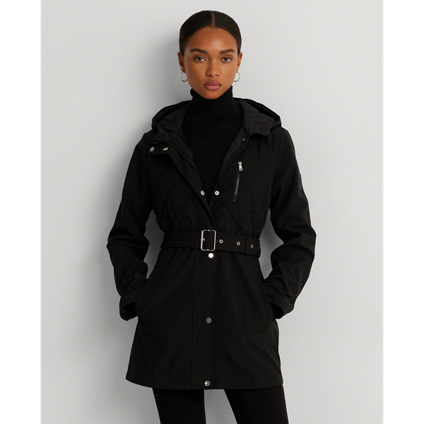 Belted Quilted Hooded Jacket