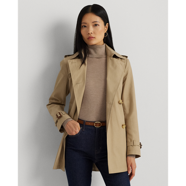 Belted Cotton-Blend Trench Coat