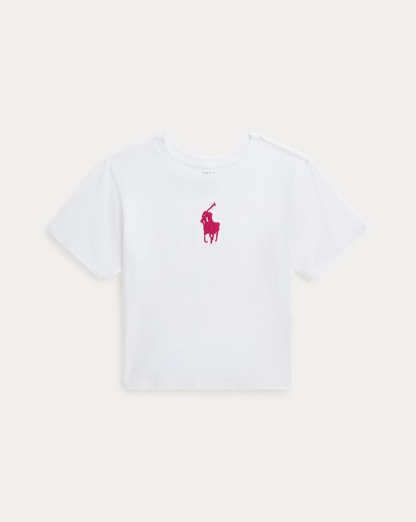 T-shirt algodão Big Pony nó francês