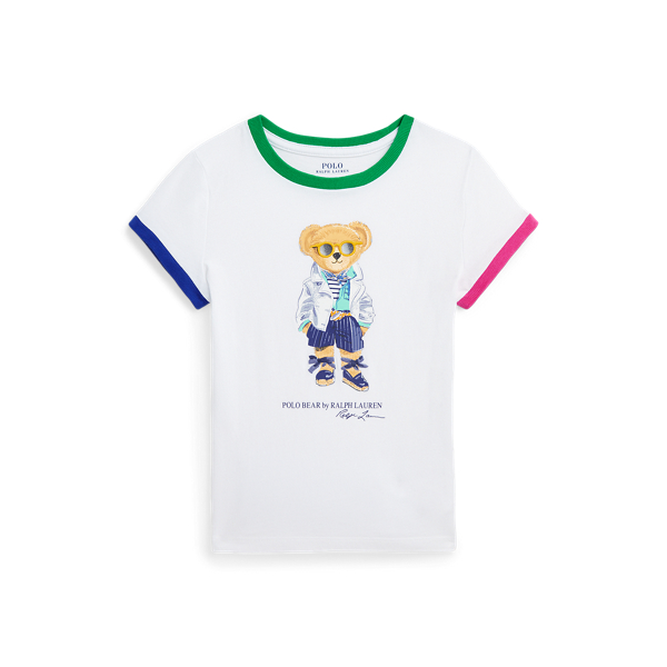 Ralph Lauren Girls Polo Bear T-Shirt in White