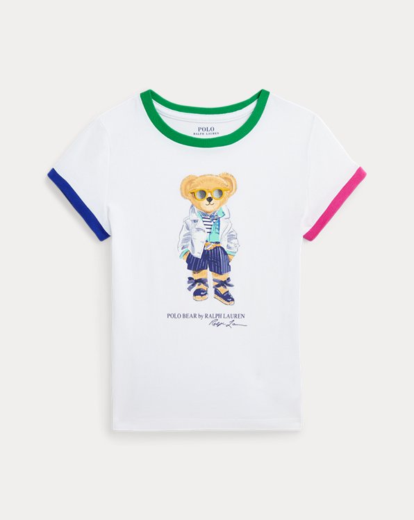 Baumwolljersey-T-Shirt mit Polo Bear
