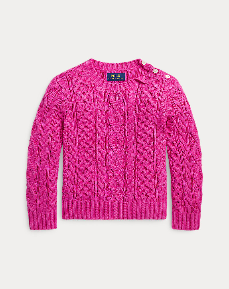 Aran-Knit Cotton Jumper GIRLS 1.5–6.5 YEARS 1
