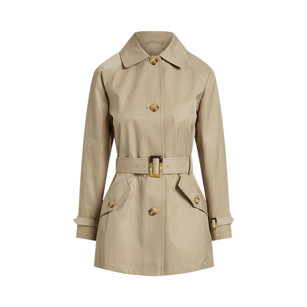 Belted Cotton-Blend Coat